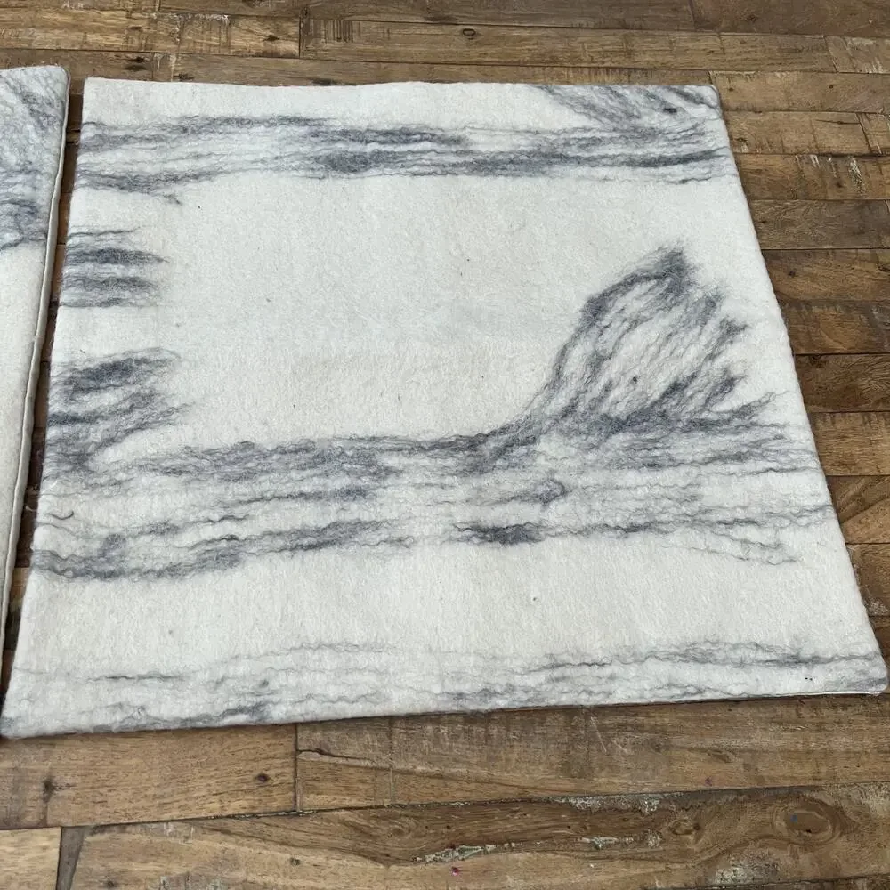 2 West Elm Square Wool Pillow Covers 19